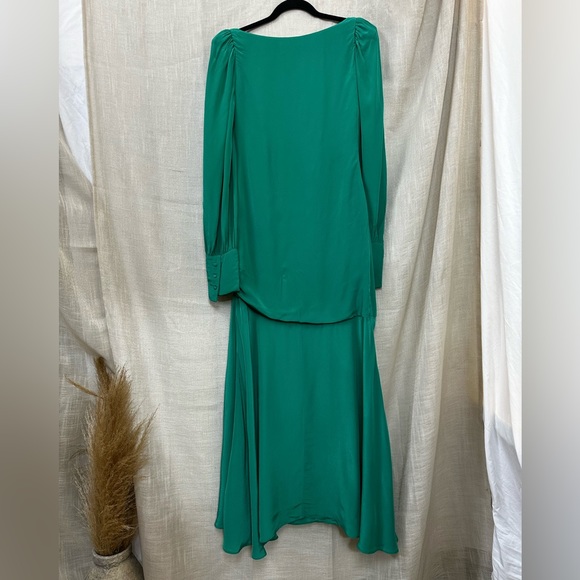 De La Vali Presley Gown Maxi Dress in Green Size UK 10 US 6 - Picture 9 of 13